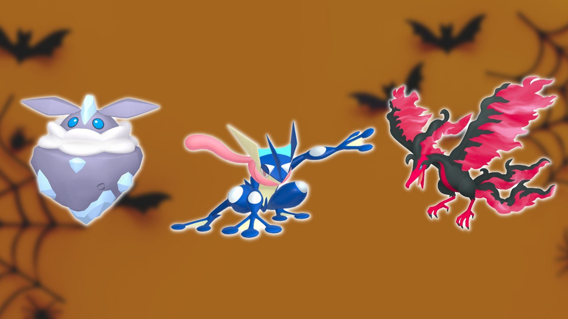 Carbink, Greninja, and Galarian Moltres (Image via TPC)