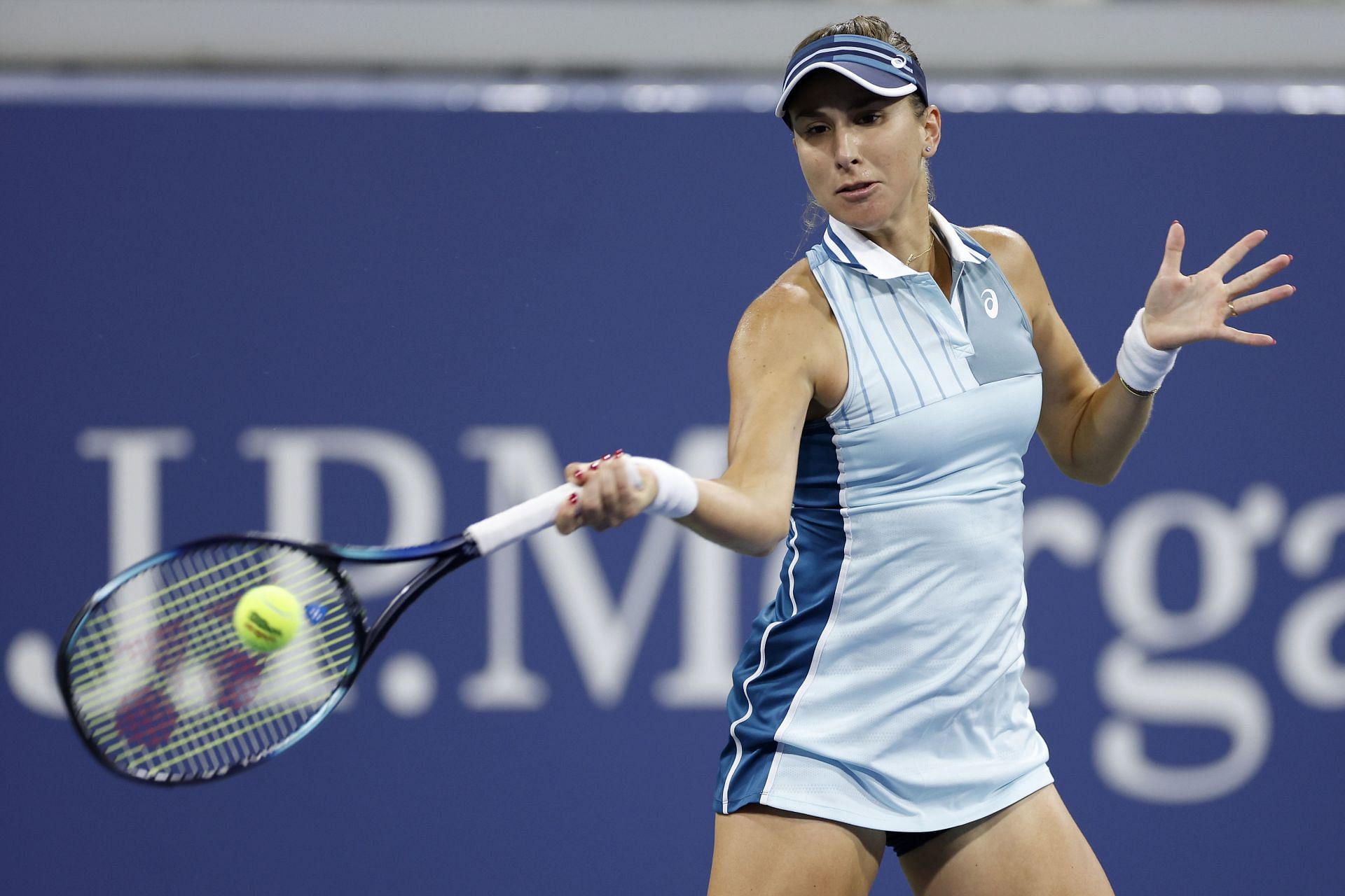 Belinda Bencic in action at the 2023 US Open.