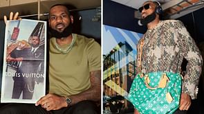 LeBron James flaunts $1100 Louis Vuitton Speedy ahead of Lakers' Opening Night game vs Nikola Jokic and co.