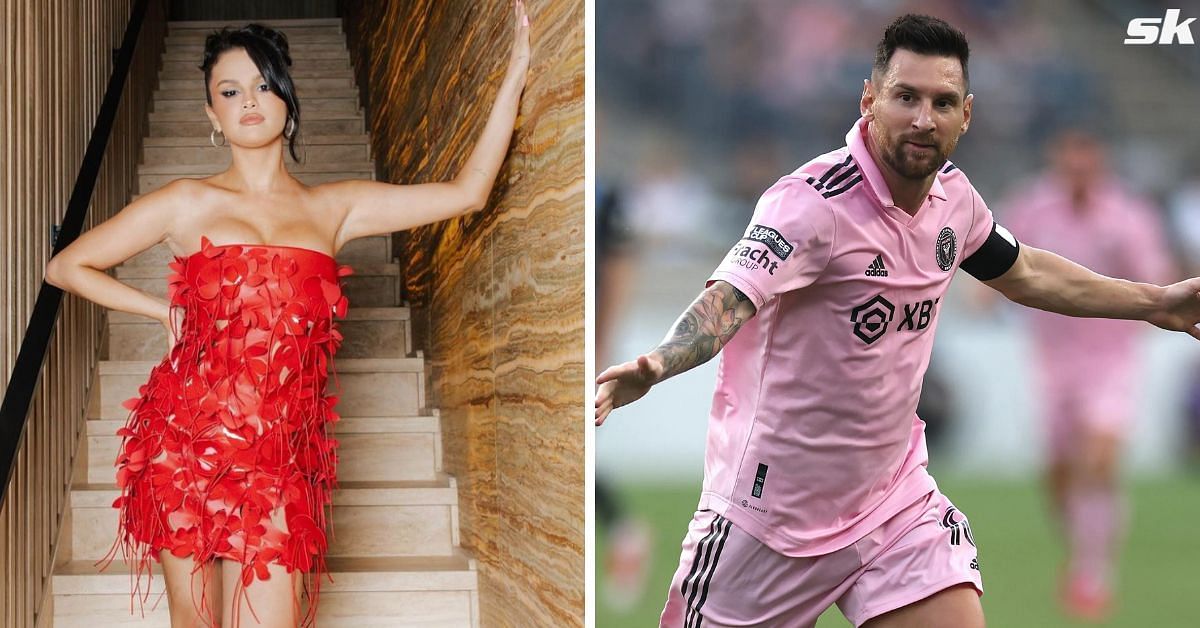 Lionel Messi and Selena Gomez (via Getty Images)