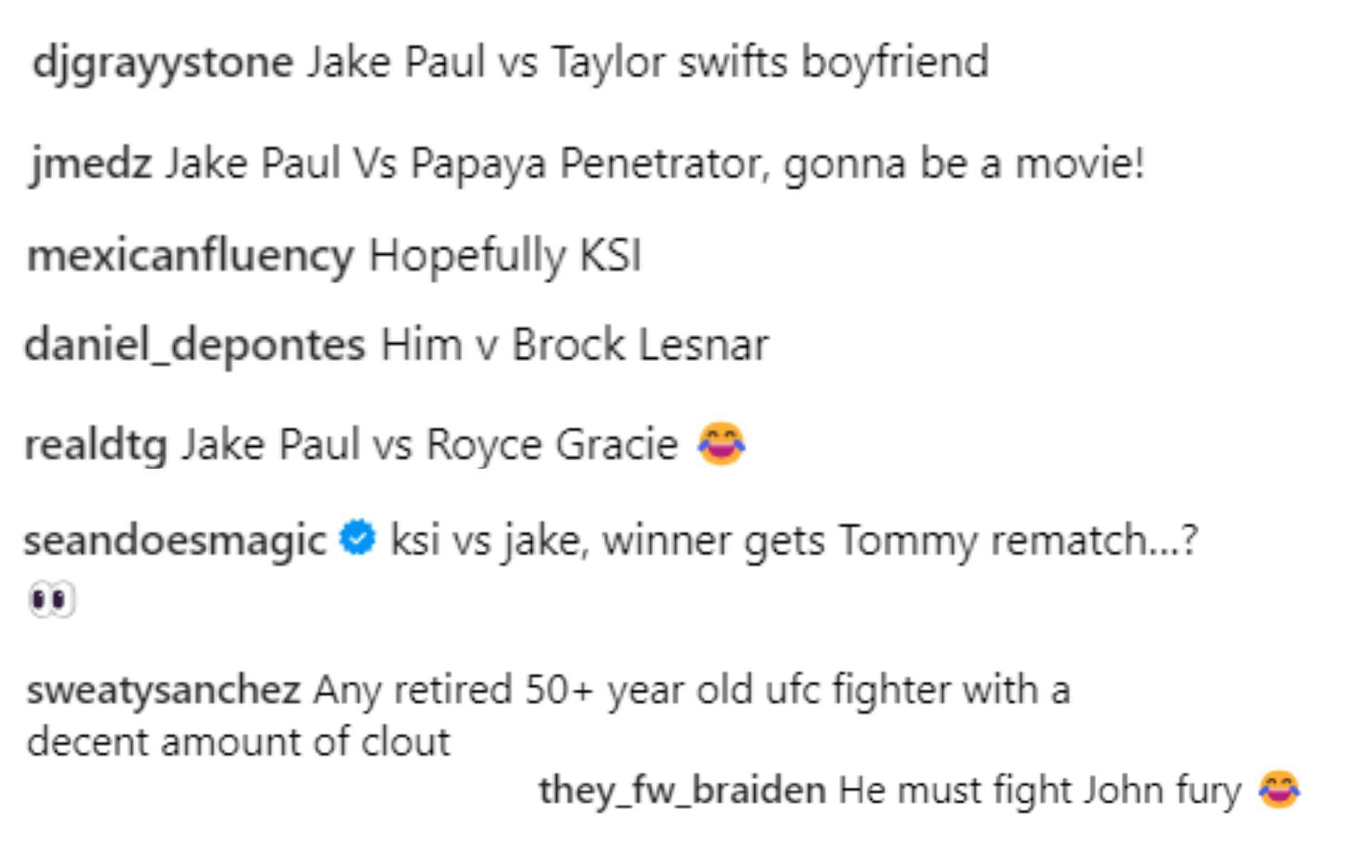 [Fan responses taken from @JakePaul comment section on Instagram].