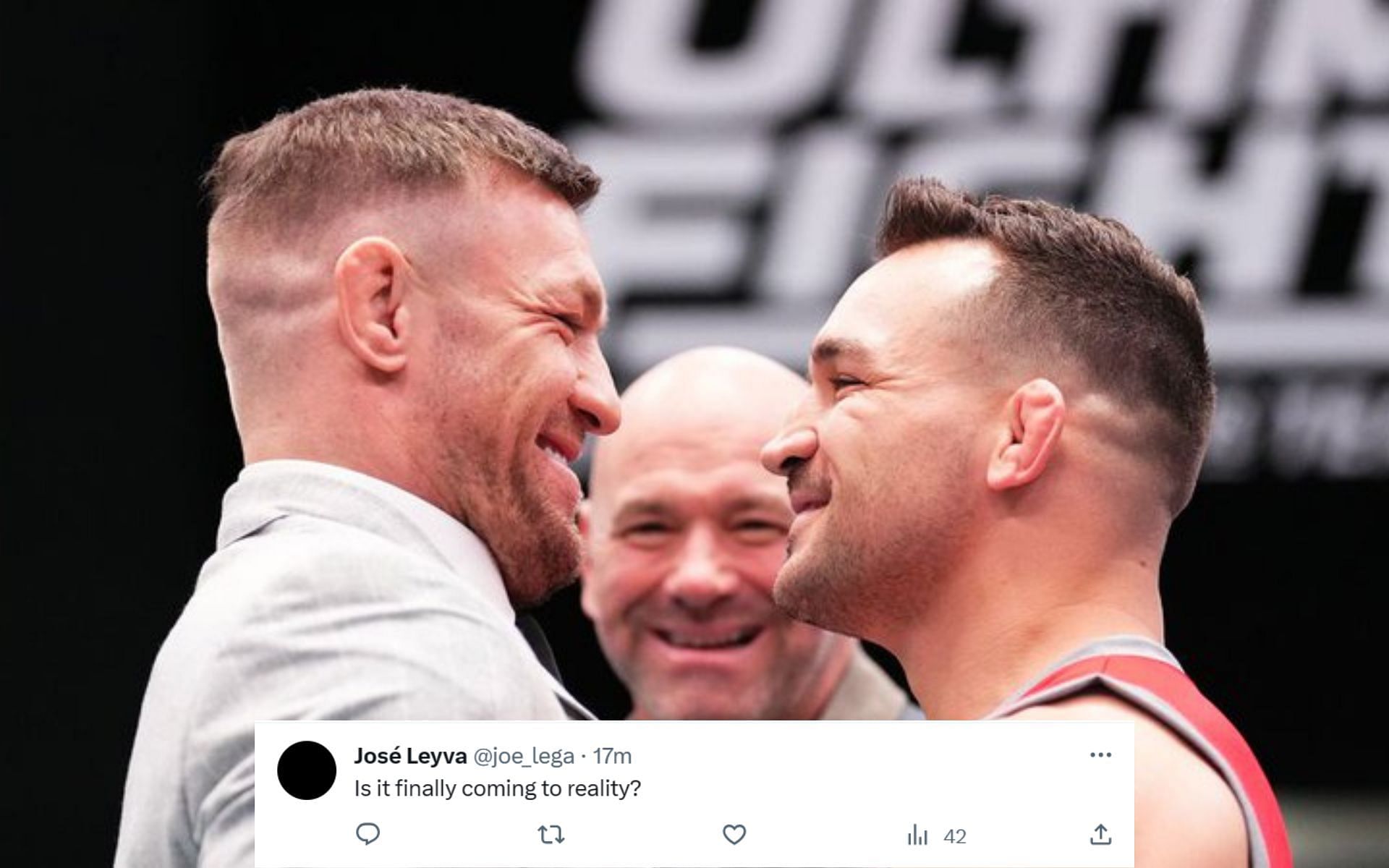 Conor McGregor (left) and Michael Chandler (right) (Image credits @MMAFighting on X)