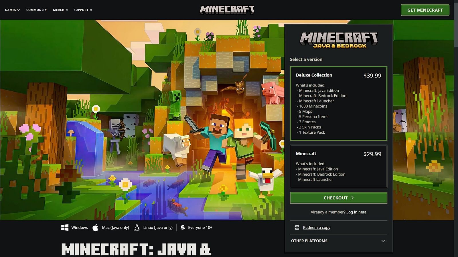 How much does minecraft cost on every platform 2023 