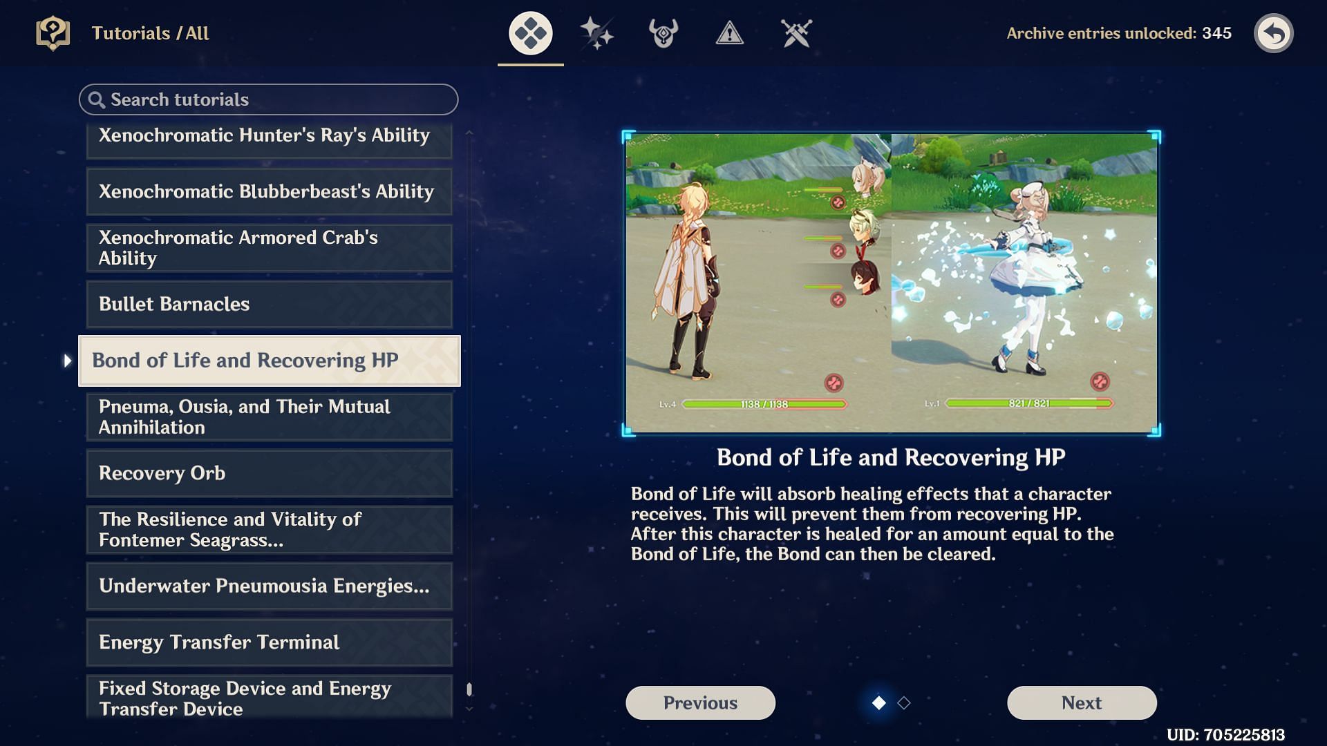 What is the Bond of Life status effect? (Image via HoYoverse)