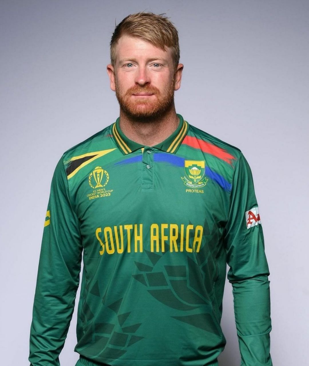 Heinrich Klaasen in his South Africa ODI World Cup Jersey [South Africa Cricket]