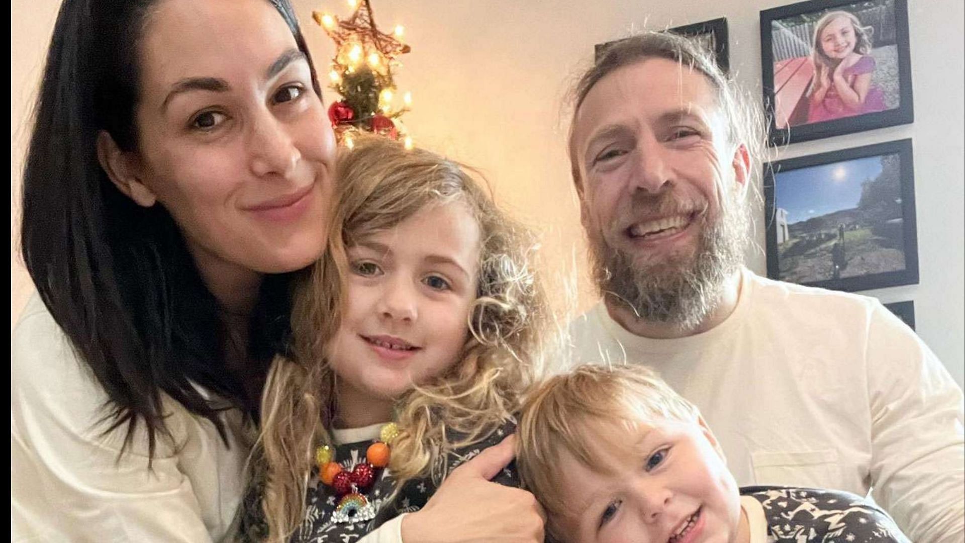 Brie Bella and Bryan Danielson with their two kids