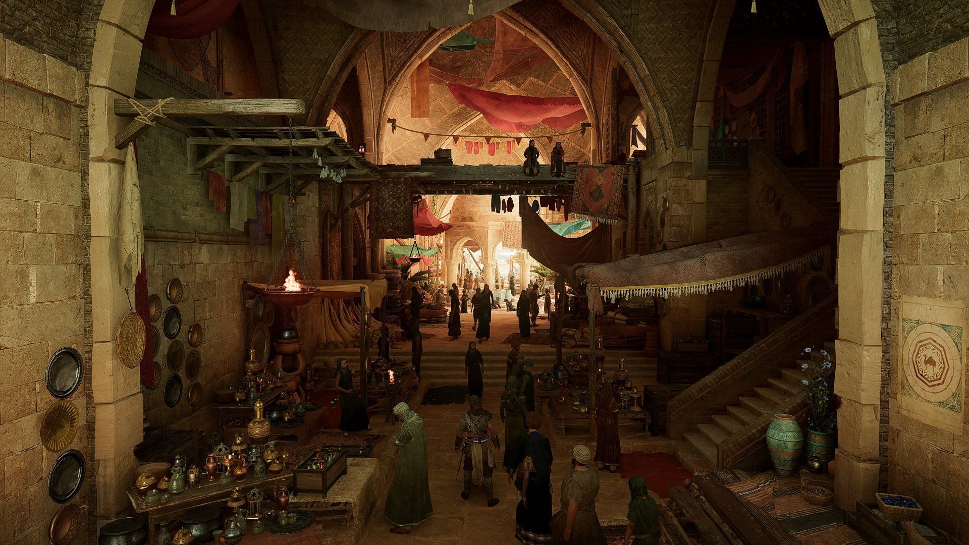 The Bazaar in Assassin&#039;s Creed Mirage (Image screenshot via Assassin&#039;s Creed Mirage)