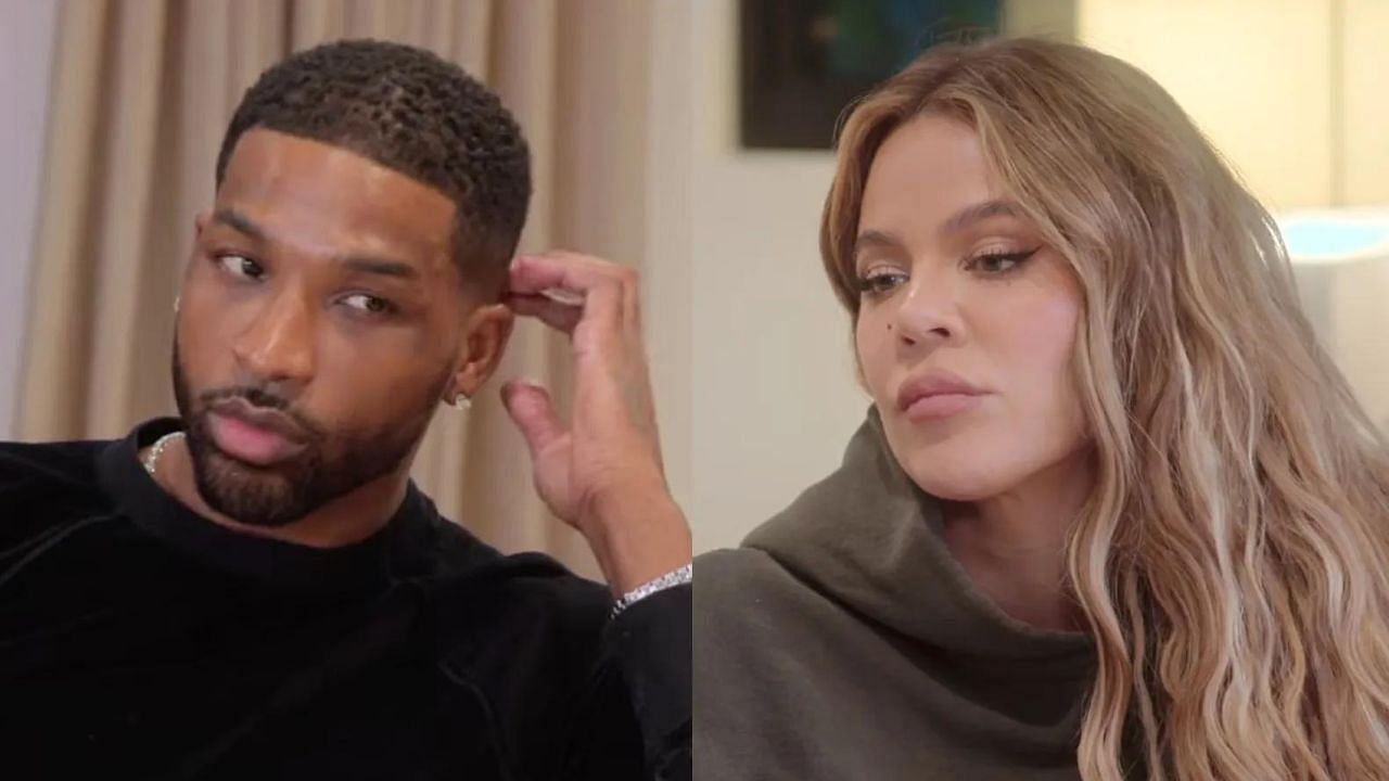 Khloe Kardashian (R) still wants ex Tristan Thompson (L) in her life but not romantically despite 10 months living together