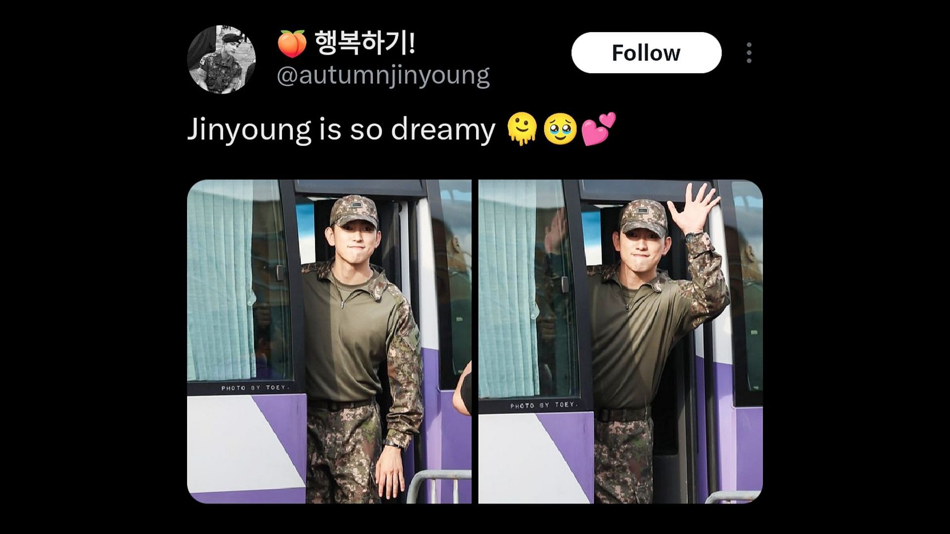 Fans swoon over actor&#039;s latest appearance at 2023 Army Fest (Image via X)