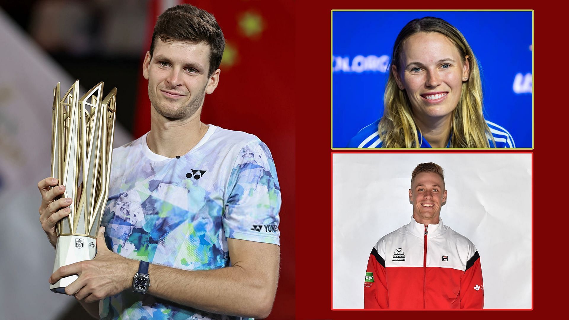 Caroline Wozniacki, Denis Shapovalov and other players congratulate Hubert Hurkacz