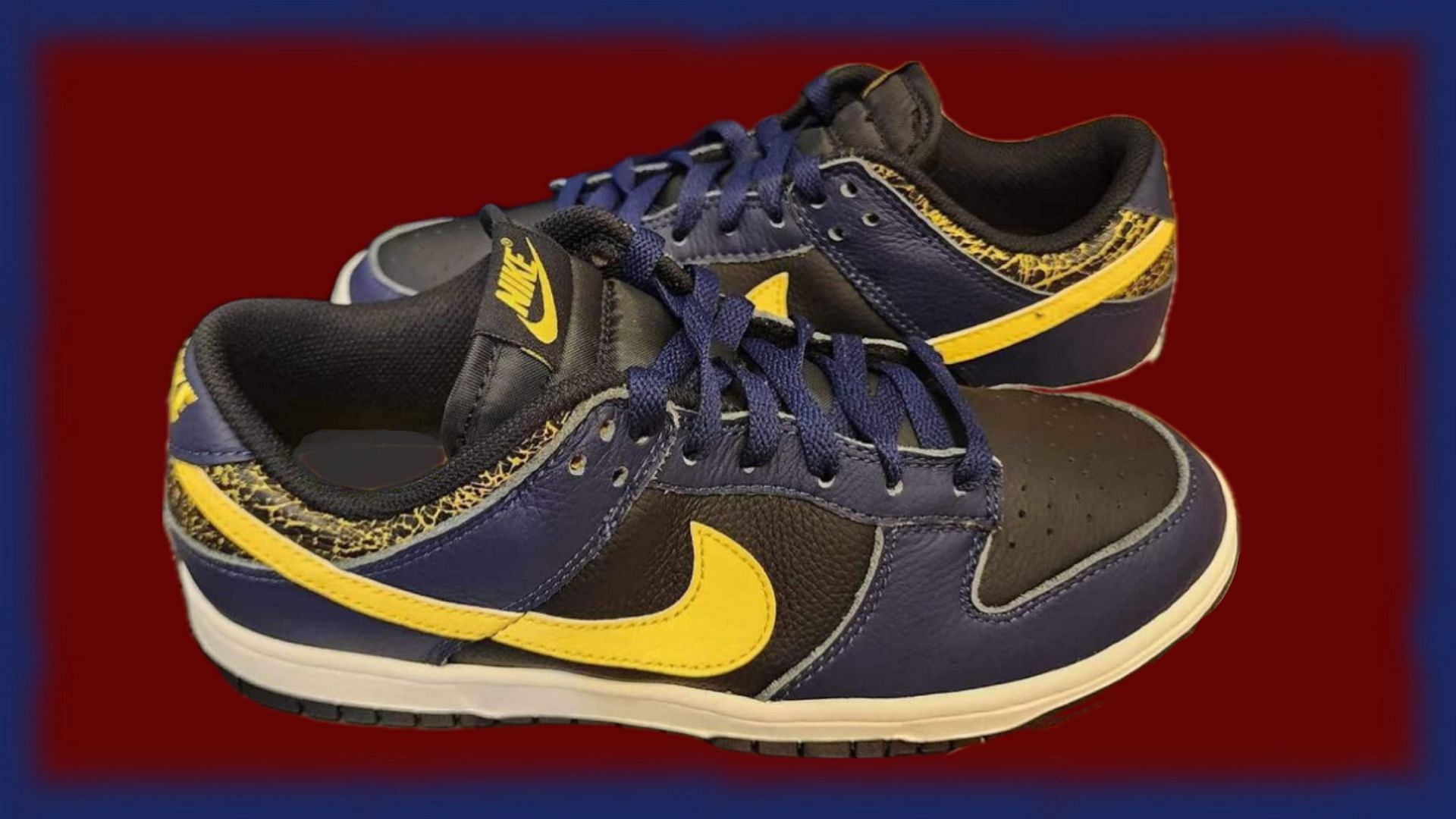 Nike Dunk Low Black Michigan sneakers (Image via Instagram/@masterchefian)