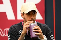 “It wasn't your fault” - Lewis Hamilton and George Russell share a warm hug post-race after colliding in the opening lap of the Qatar Grand Prix