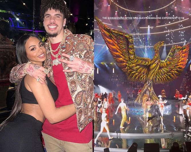 LaMelo Ball's girlfriend, Ana Montana, spotted in Vegas attending 'The Awakenings' show before going out gambling