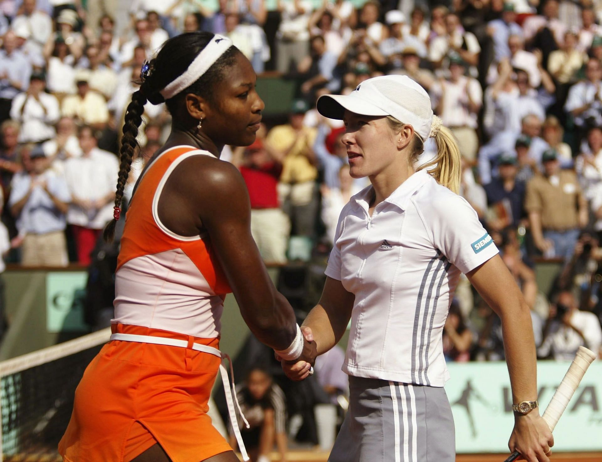 Serena Williams and Justine Henin