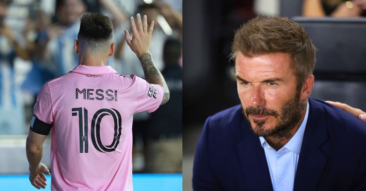 Lionel Messi and David Beckham (via Getty Images)