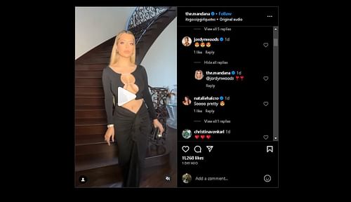 KAT's girlfriend Jordyn Woods commented under Pat Bev's girlfriend's IG post