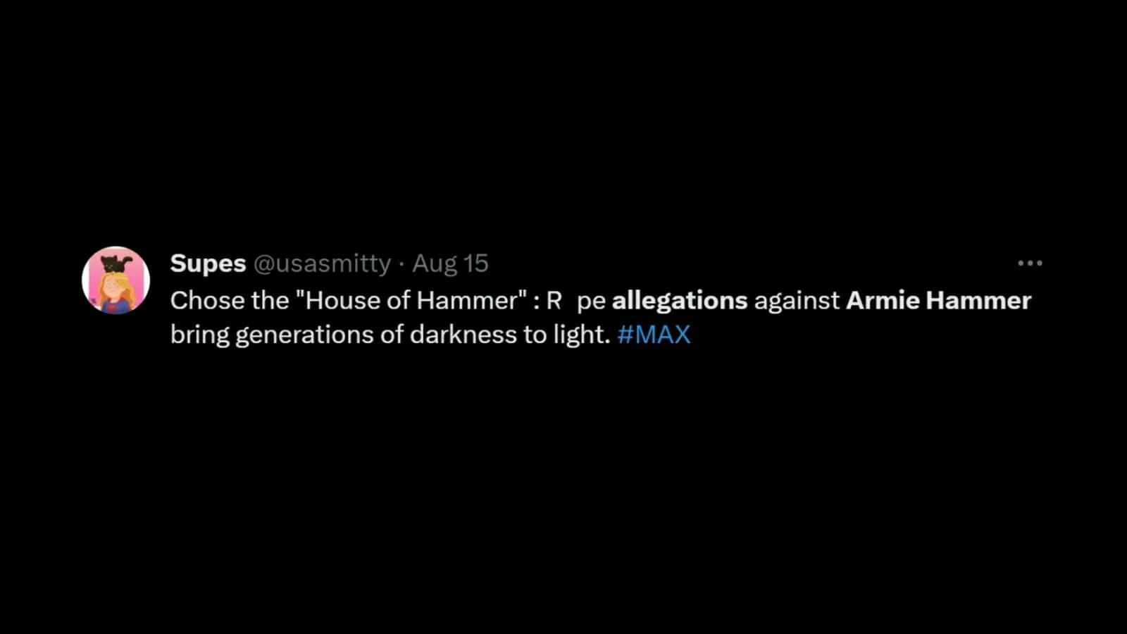 Hammer was dropped from multiple projects (Image via Twitter/@)