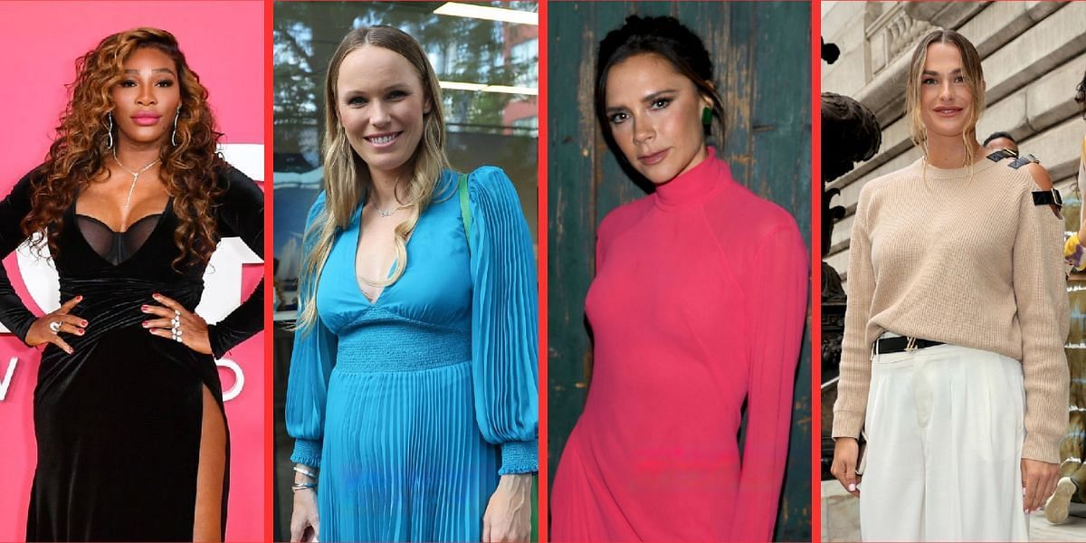 Serena Williams, Caroline Wozniacki, Victoria Beckham, and Aryna Sabalenka 