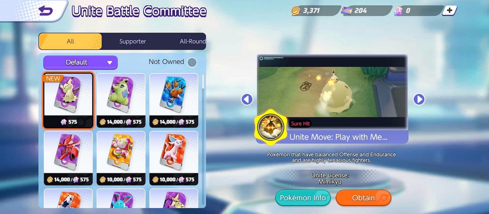 Find Mimikyu in Unite Battle Committee (Image via The Pokemon Company)