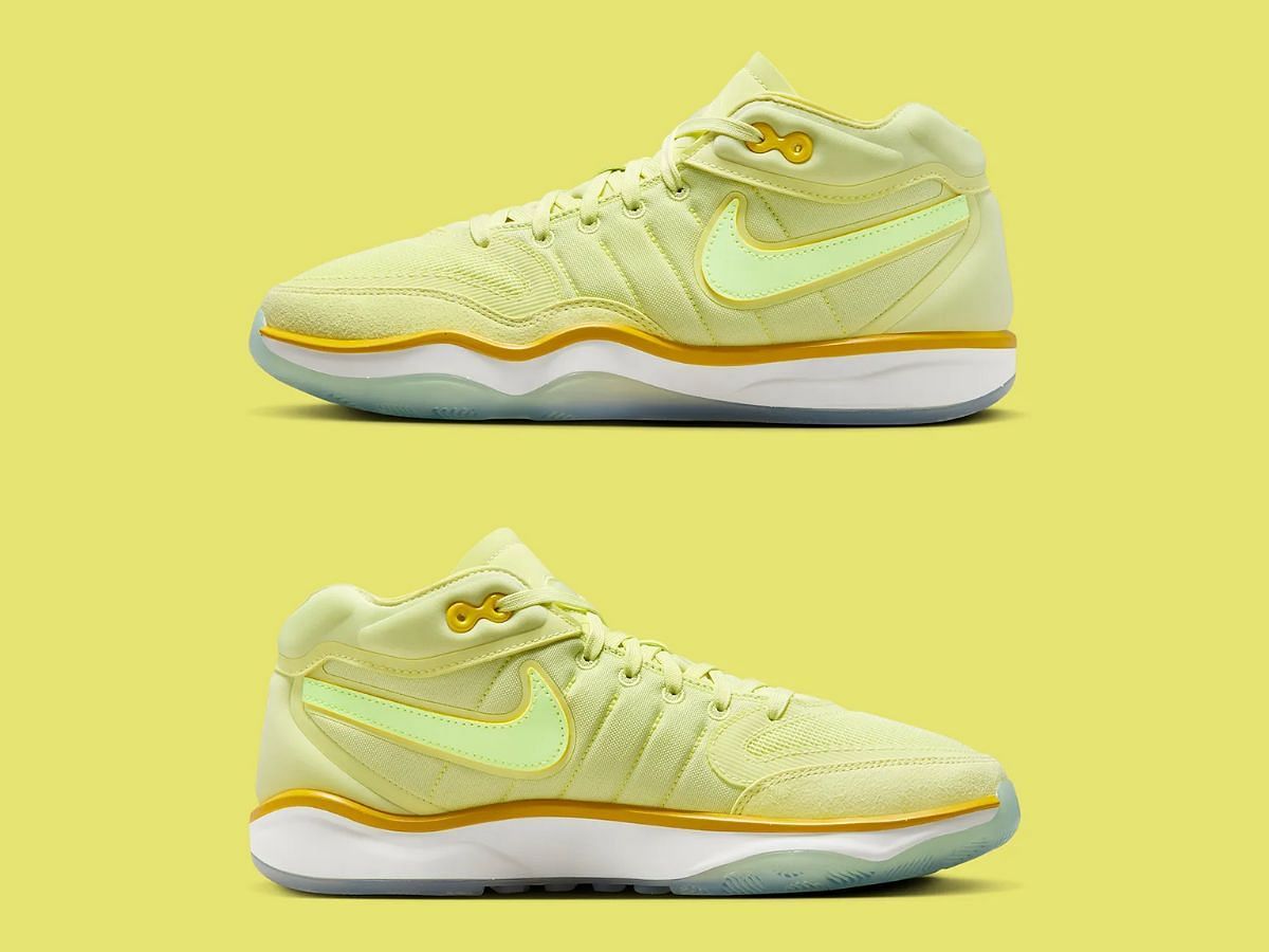 Nike G.T. Hustle 2 &ldquo;Citron Tint&rdquo; sneakers pair (Image via Sneaker News)