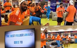 [Watch] Teammates rejoice as KL Rahul wins the dressing room award for best fielder in IND vs PAK 2023 World Cup match
