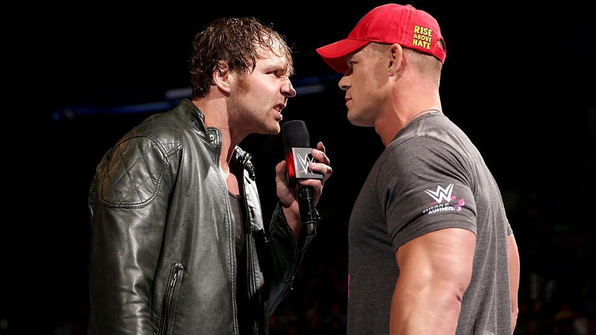 Jon Moxley(left); John Cena(right)