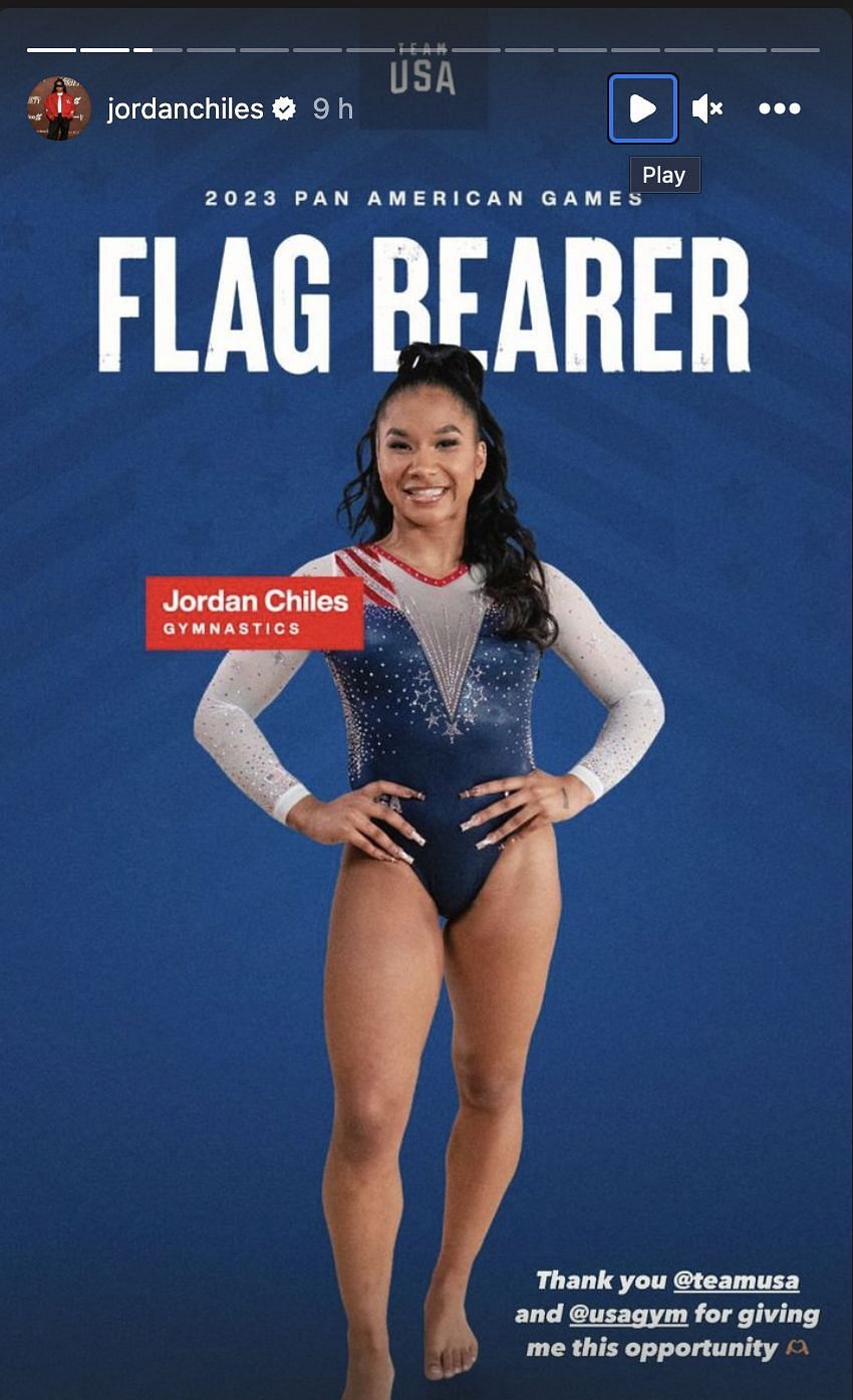Jordan Chiles expressed her gratitude towards Team USA and USA Gymnastics on her Instagram story