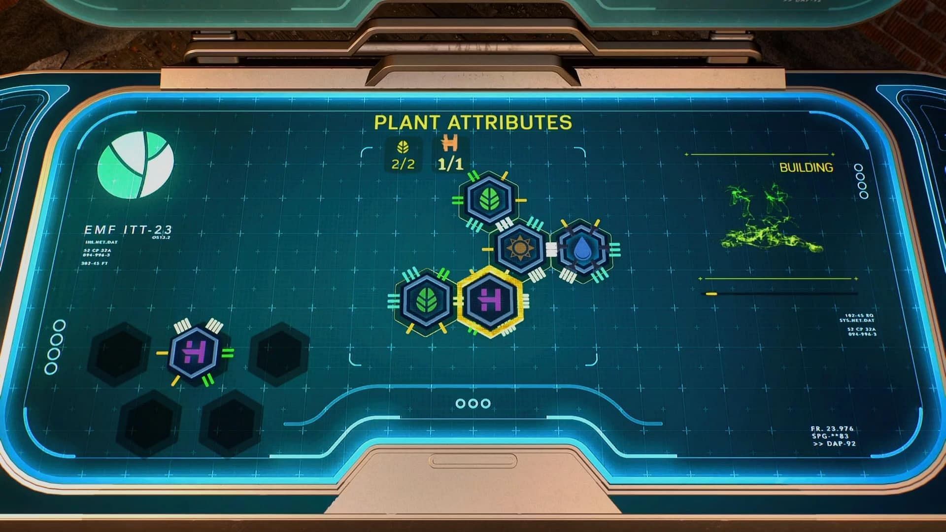 Plant Attributes puzzle solution (Image via Insomniac Games)