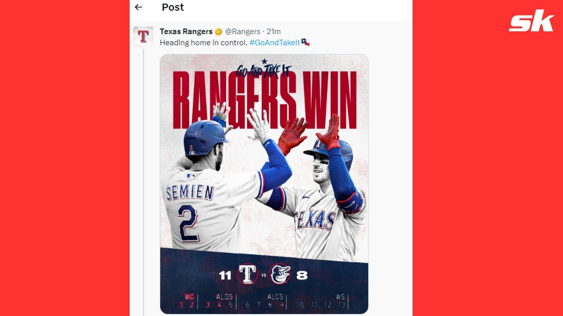@ Texas Rangers X Account