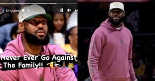 “Never Ever Go Against The Family”: LeBron James posts a cryptic message on IG while showcasing the latest outfit from his friend’s clothing brand