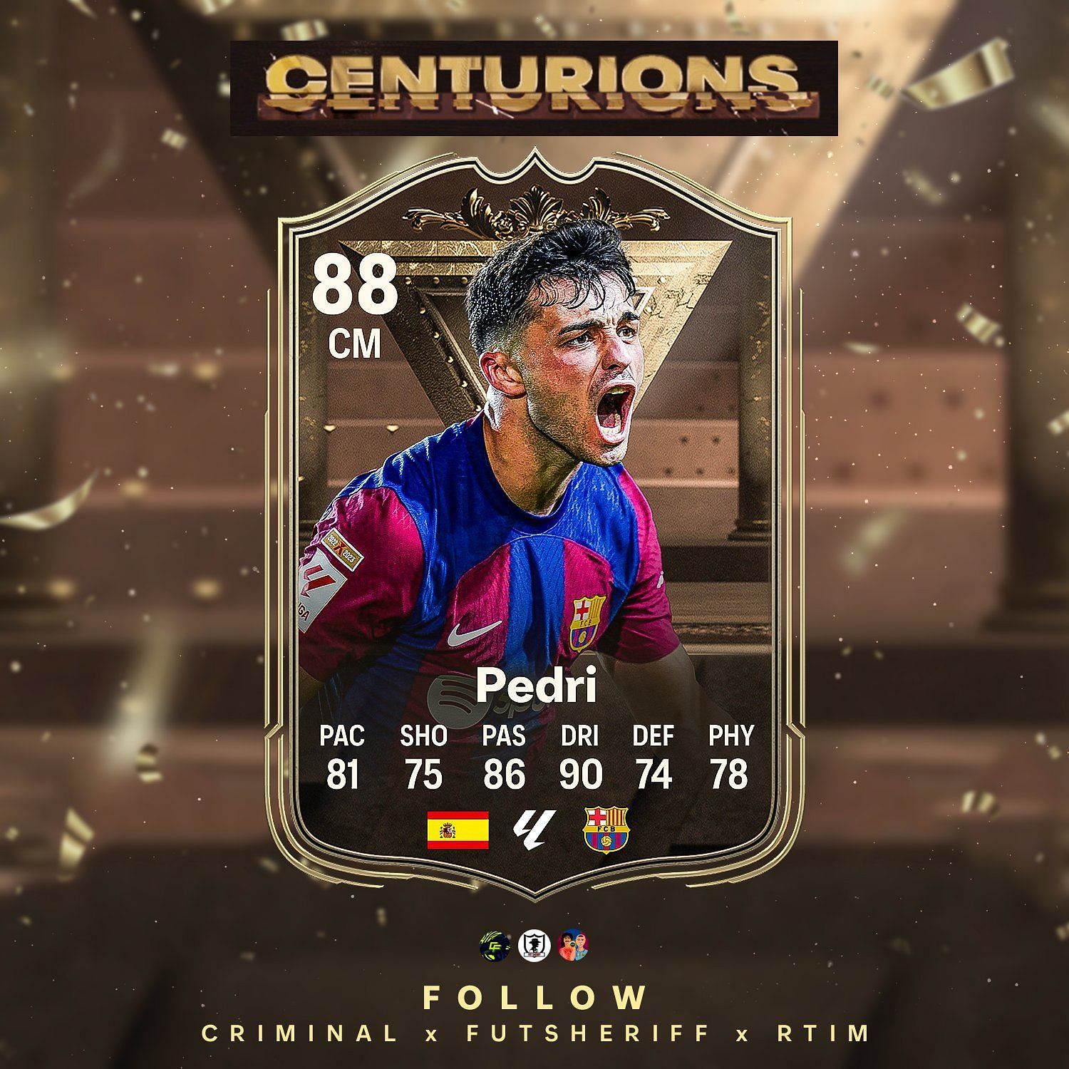 The rumored Pedri card (Image via Twitter/FUT Sheriff)