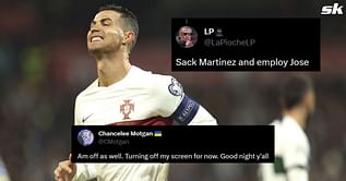 "Robbed us of our hat-trick", "TV off" - Fans slam Portugal boss Roberto Martinez as Cristiano Ronaldo gets substituted out in Euro qualifier