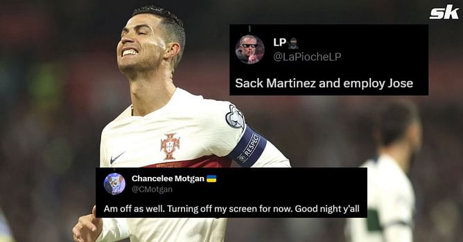 "Robbed us of our hat-trick", "TV off" - Fans slam Portugal boss Roberto Martinez as Cristiano Ronaldo gets substituted out in Euro qualifier