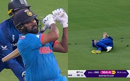 [Watch] Liam Livingstone takes a wonderful sliding catch to dismiss Rohit Sharma on 87 in IND vs ENG 2023 World Cup clash