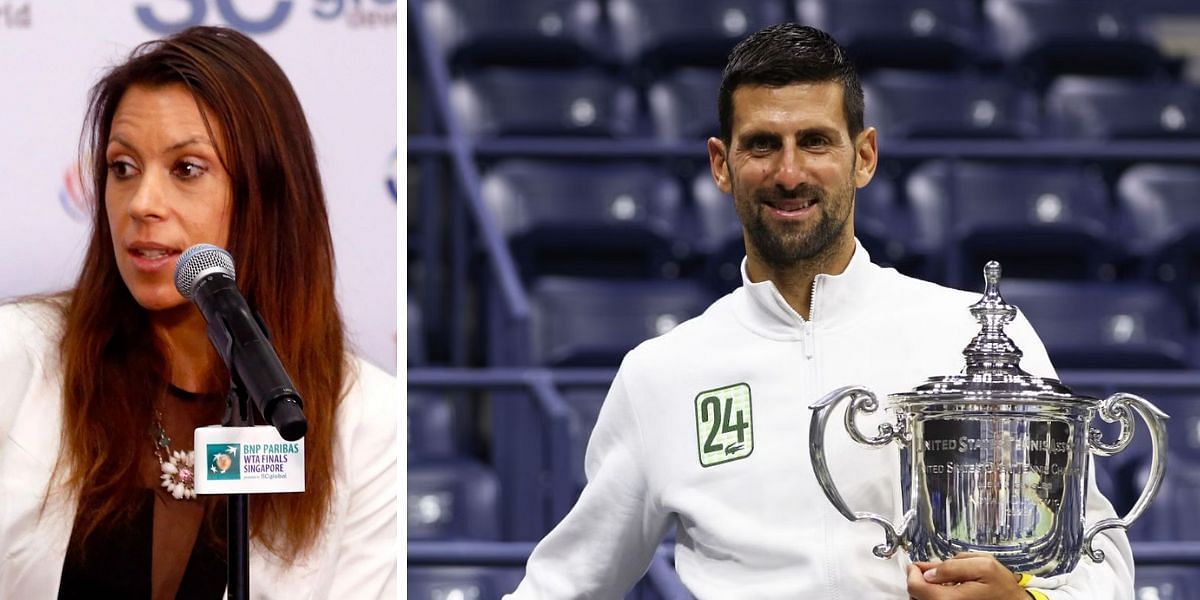 Marion Bartoli (L) and Novak Djokovic (R)