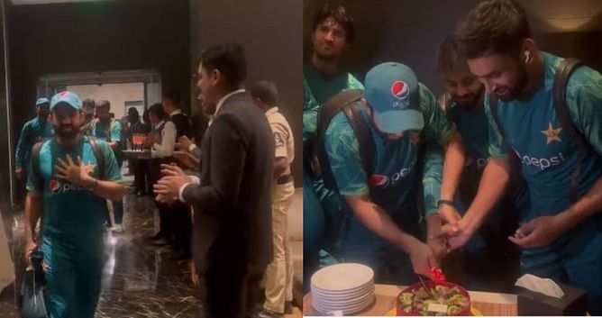 World Cup की सबसे बड़ी जीत के बाद पाकिस्तान टीम का हुआ होटल में जबरदस्त स्वागत, खास अंदाज में मनाया गया जश्न