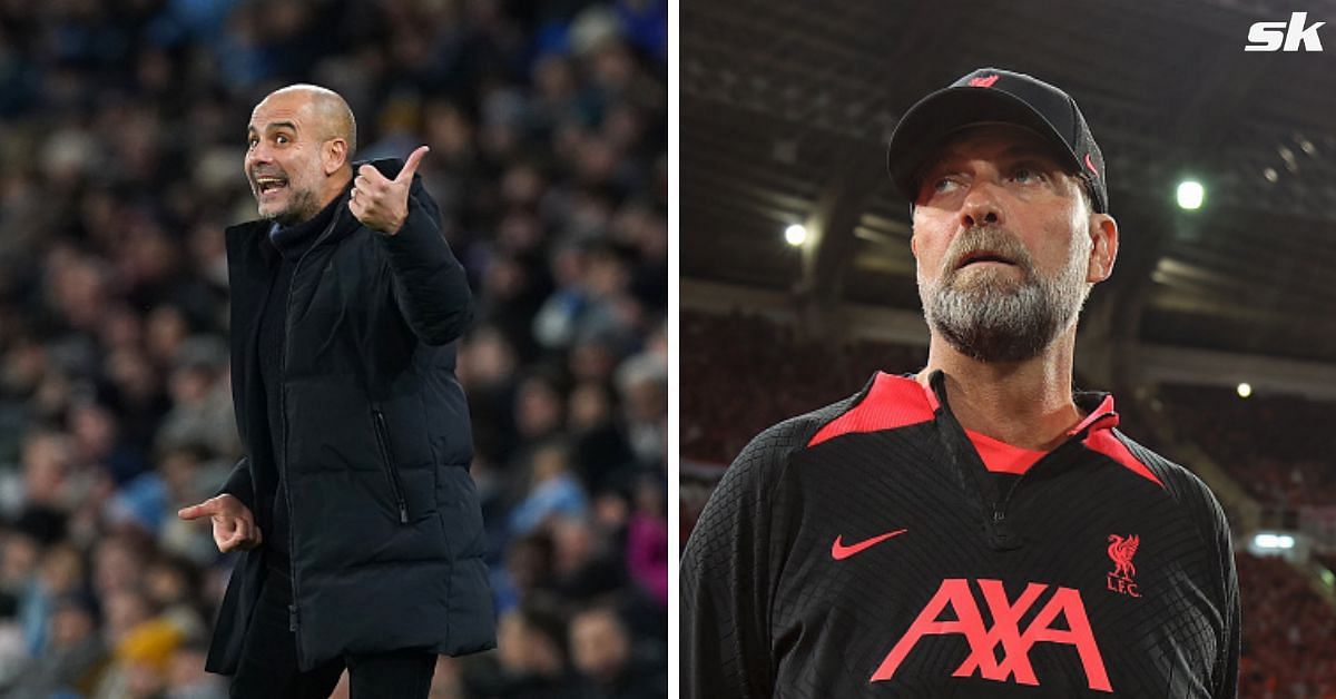 Manchester City manager Pep Guardiola (left) and Liverpool boss Jurgen Klopp