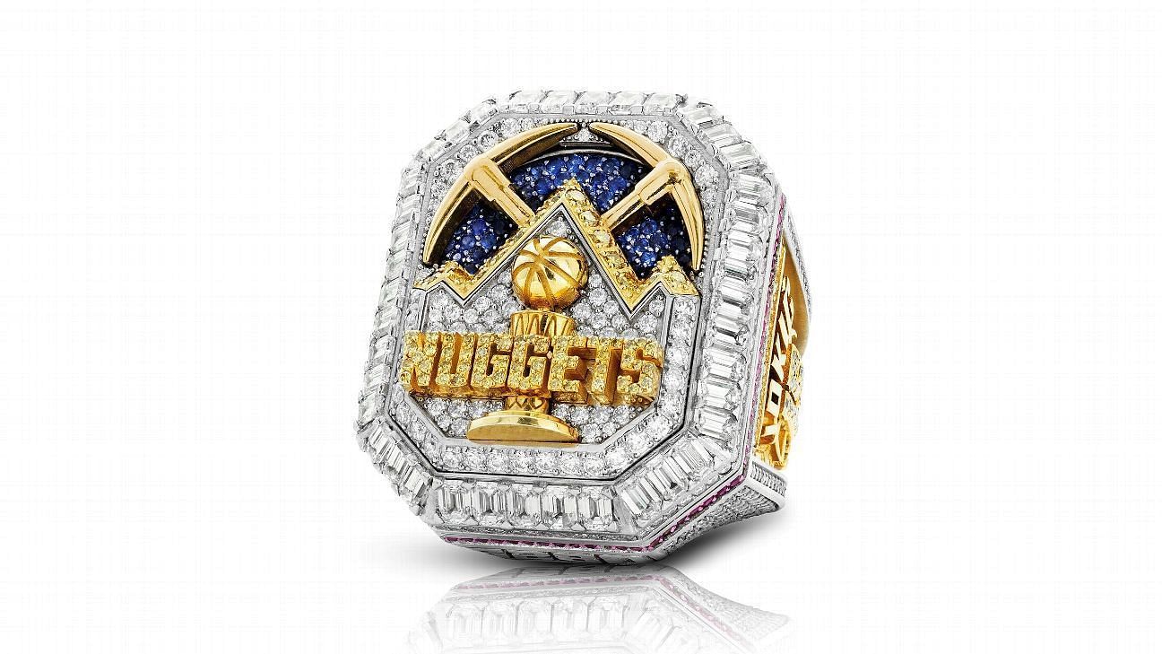 The 2023 NBA Championship ring of the Denver Nuggets designed by Jason of Beverly Hills