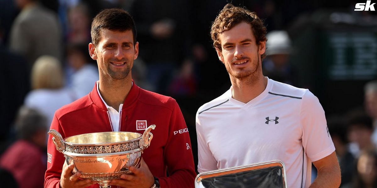 Novak Djokovic (L) and Andy Murray (R)