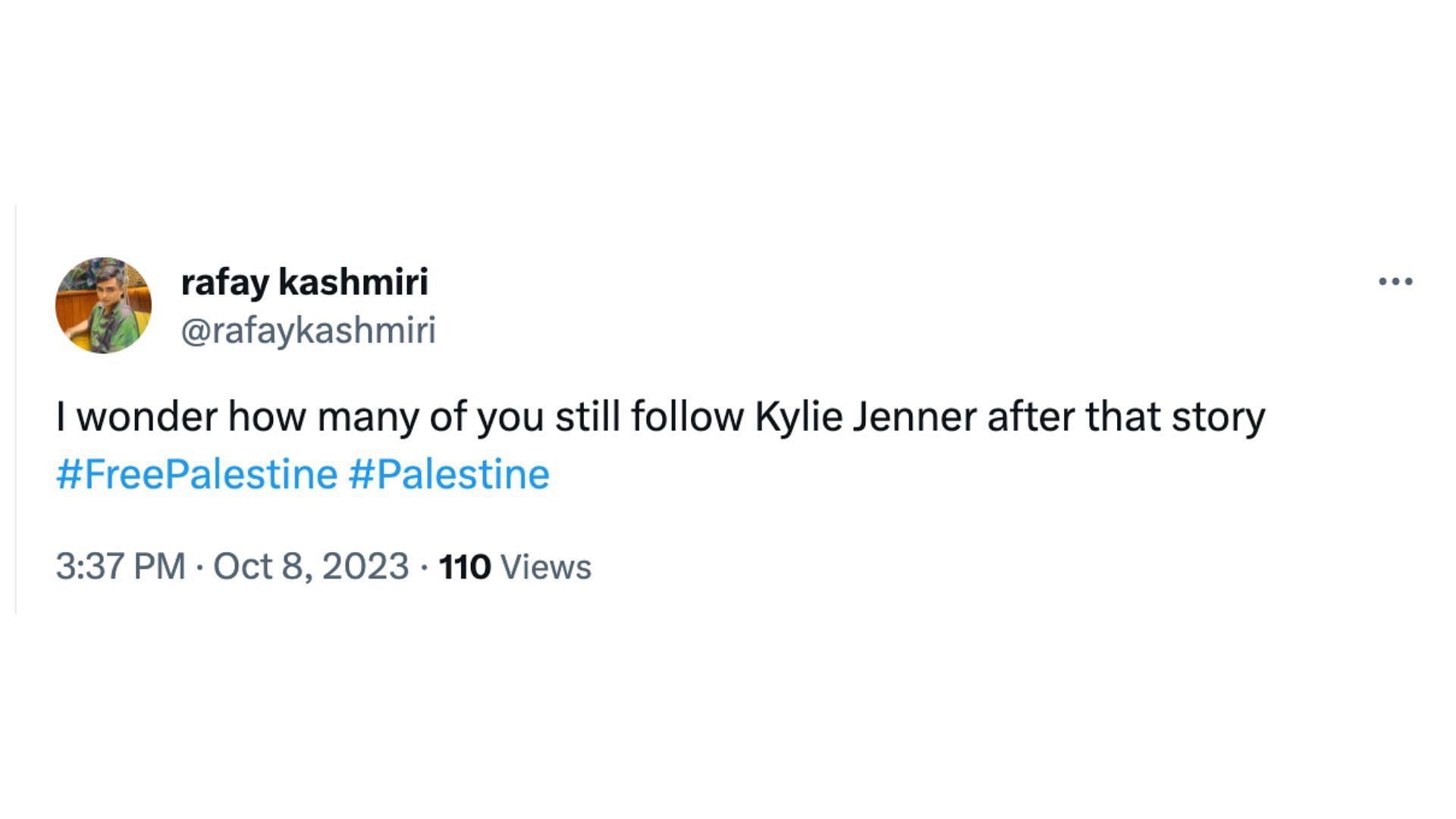 Kylie Jenner loses 330,000 Instagram followers after Israel post