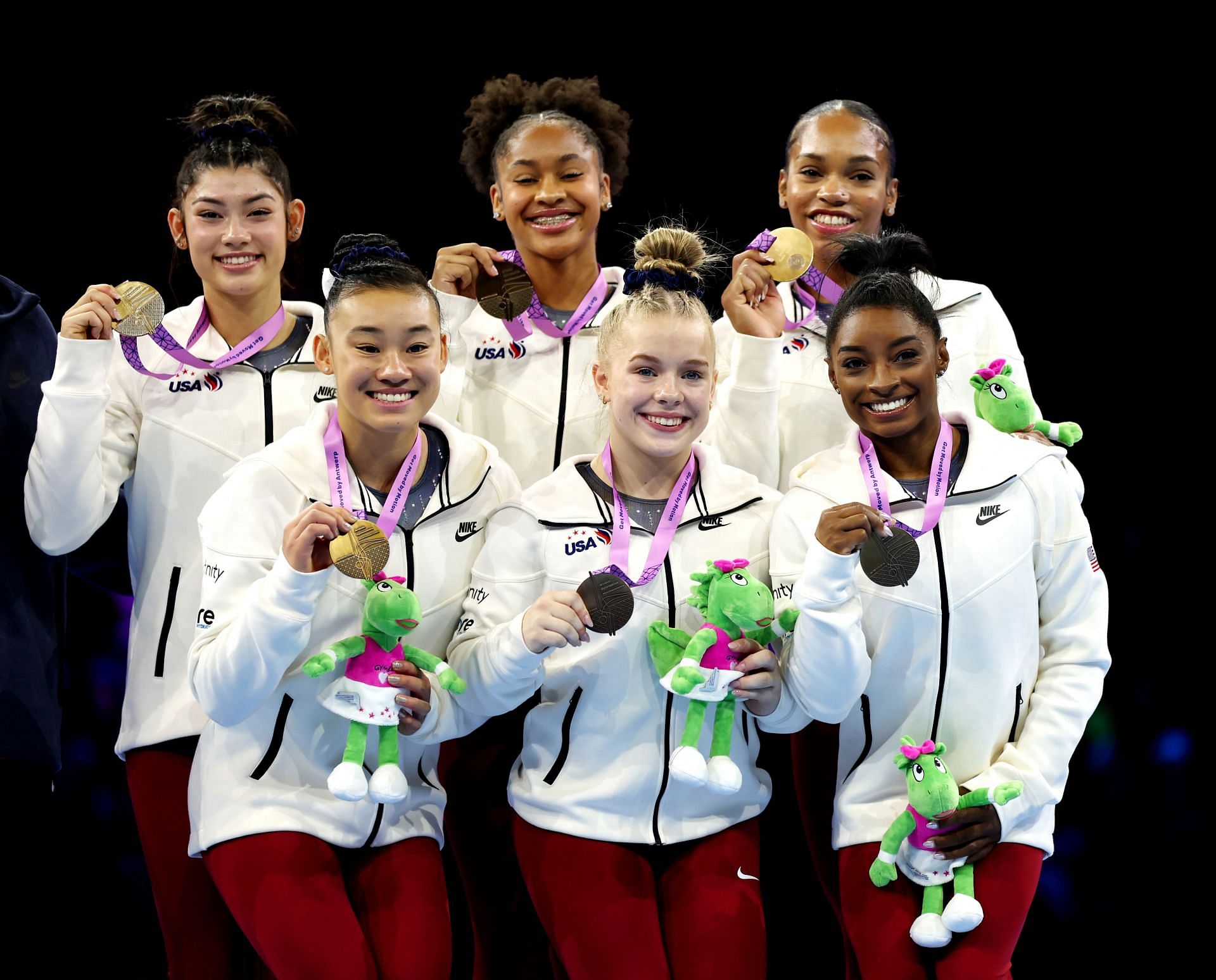 Biles and teammates at day five of 2023 Artistic Gymnastics World Championships
