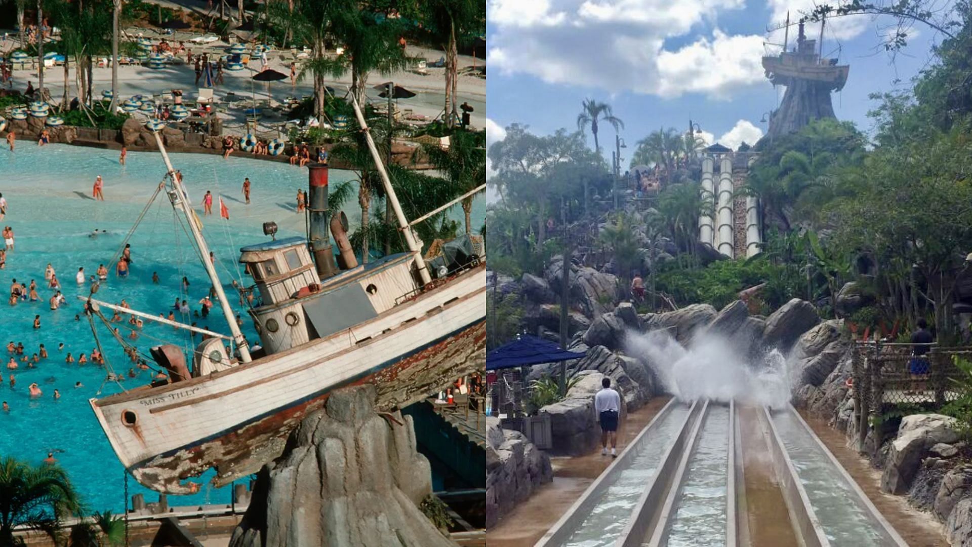 Disney Typhoon Lagoon Park and Humunga Kowabunga slide (Image via. Disney)