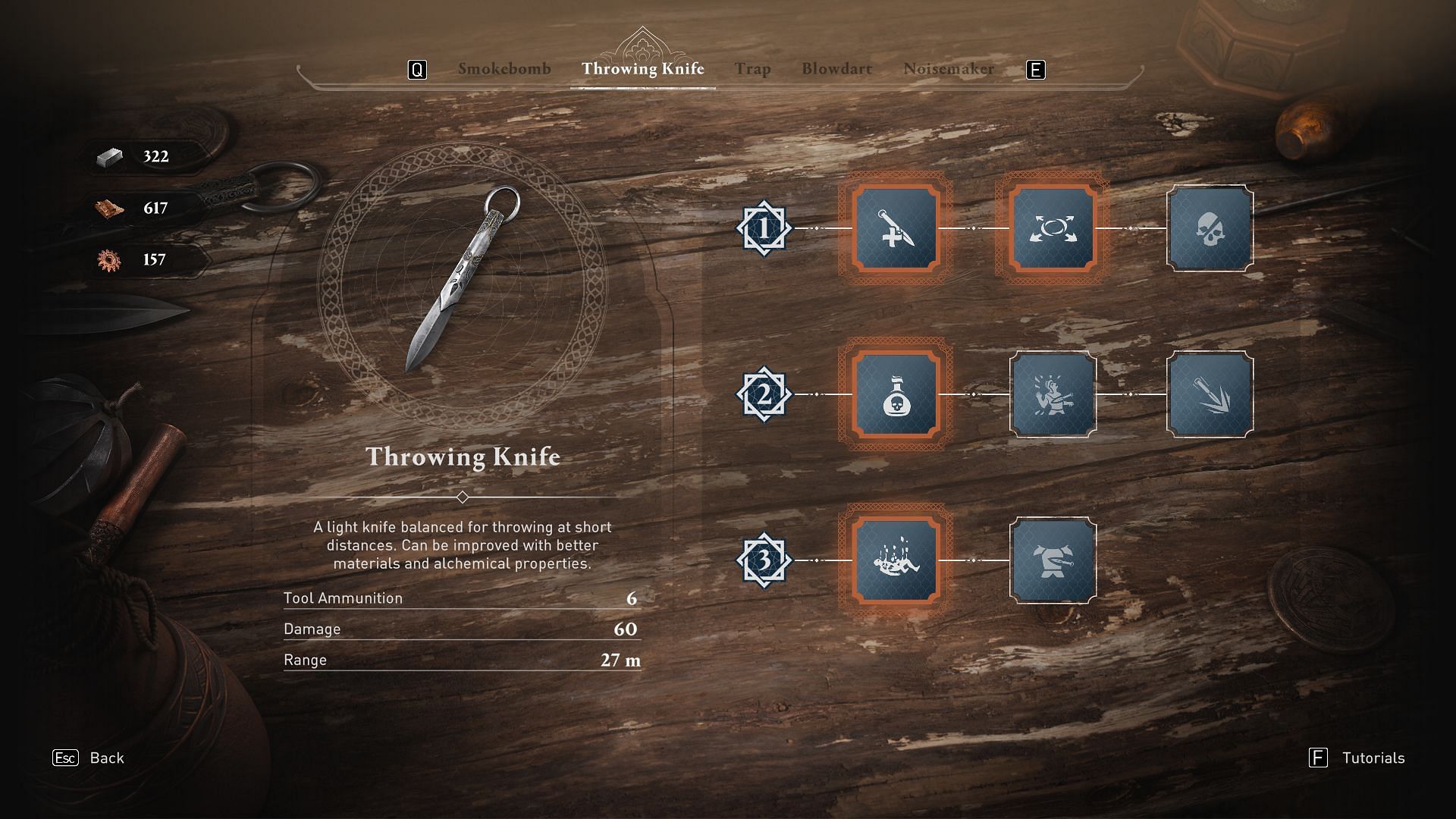 The in-depth customization for Tools in Assassin&#039;s Creed Mirage (Image screenshot in Assassin&#039;s Creed Mirage)