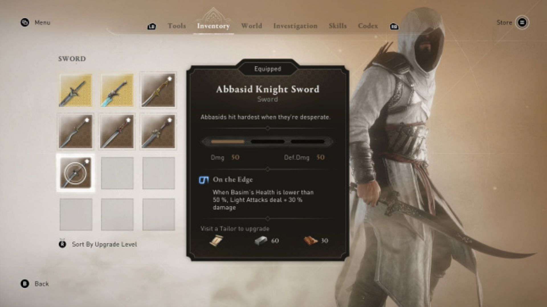 Abbassid Knight sword (Image via Ubisoft)