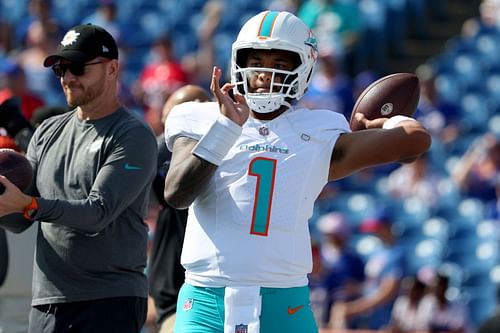 Tua Tagovailoa during Miami Dolphins v Buffalo Bills