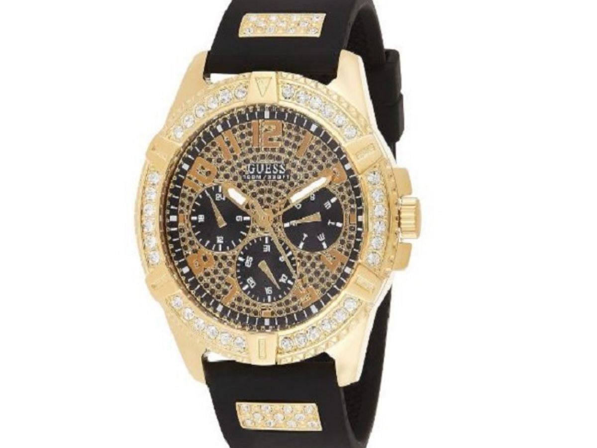 Guess Black Dial Men&#039;s Analog Watch (Image via Guess website)