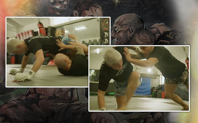 Alexander Volkanovski shows off wrestling skills, ragdolls training partner under Craig Jones' watch