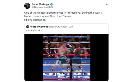 Tweet regarding Mayweather vs. Alvarez