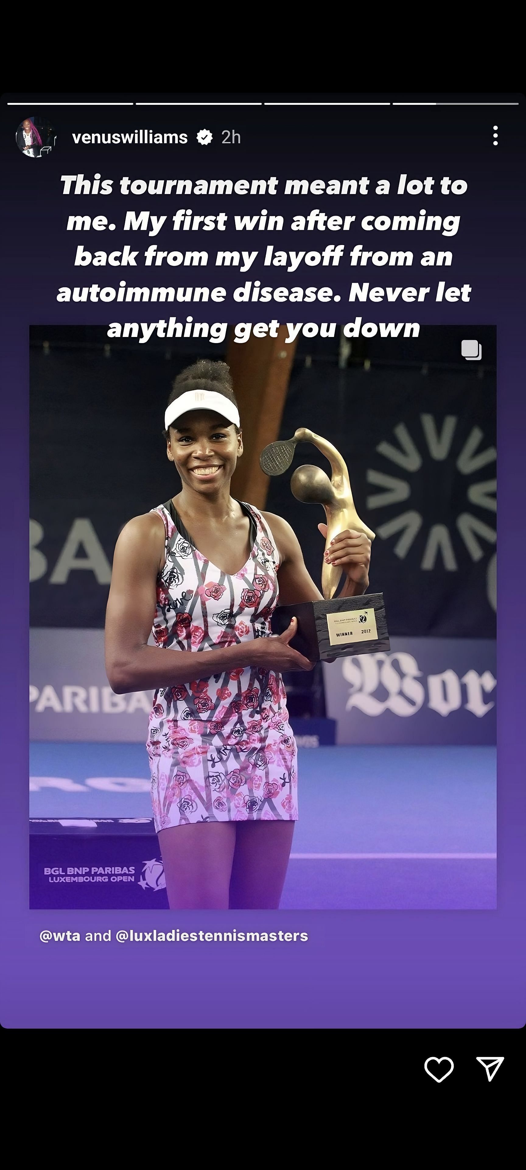 Venus Williams on Instagram