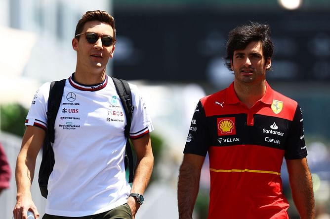 "You open the radio you complain" - Carlos Sainz snaps back at George Russell for complaining on the radio during the race